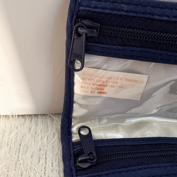 Vintage Gloria Vanderbilt Hand Purse Clutch Buttons Shut, Zipper,Floral - Picture 6 of 6